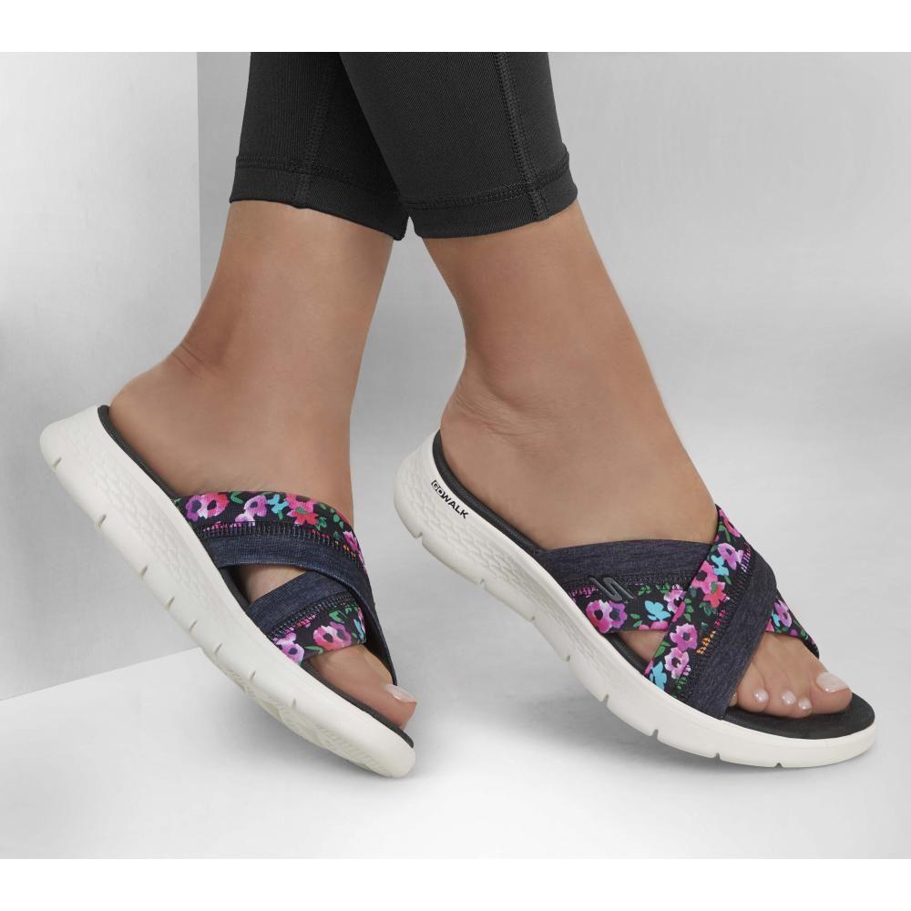 Sandalia Mujer Go Walk Flex Sandal Blossoms Negro Skechers-1