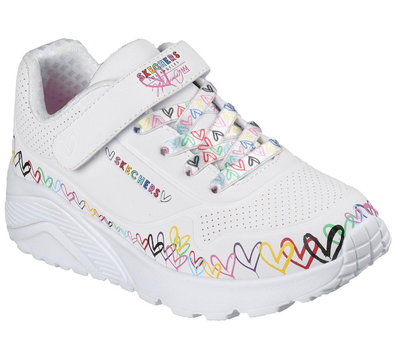 Zapatillas Niña Uno Lite Heart Craze Blanco Skechers-3