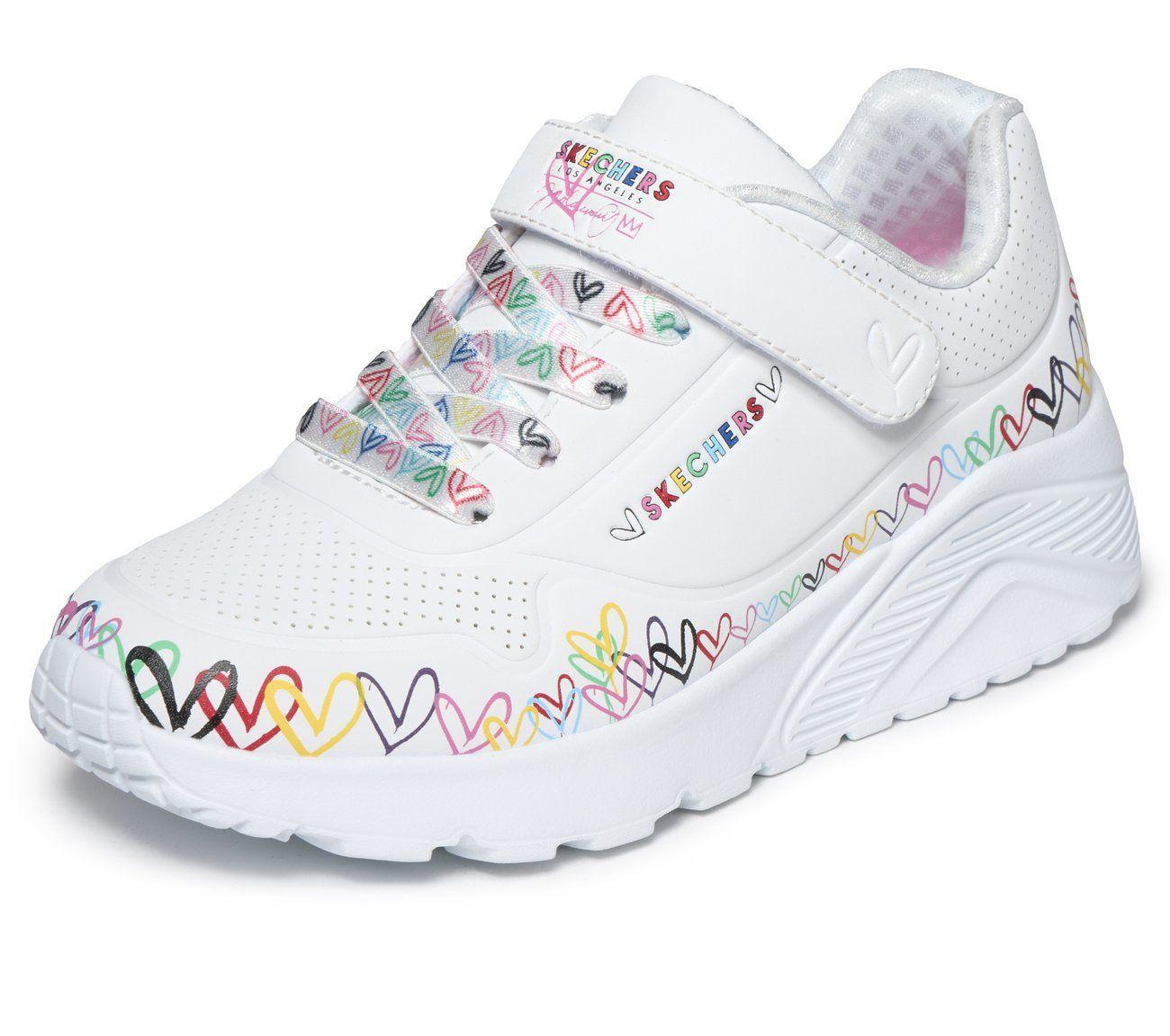 Zapatillas Niña Uno Lite Heart Craze Blanco Skechers-4