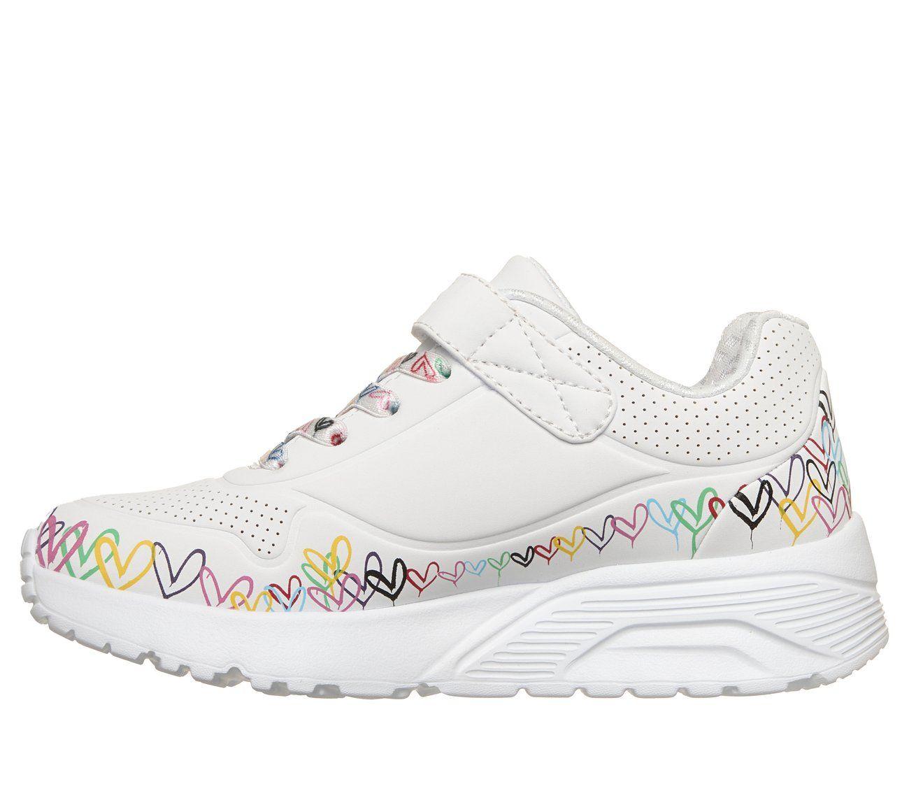 Zapatillas Niña Uno Lite Heart Craze Blanco Skechers-5