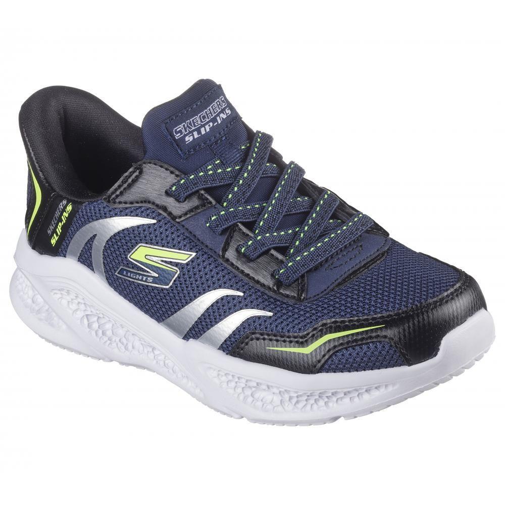 Zapatilla Niño Skechers Slip-ins: Skechers Meteor-Lights Azul-4