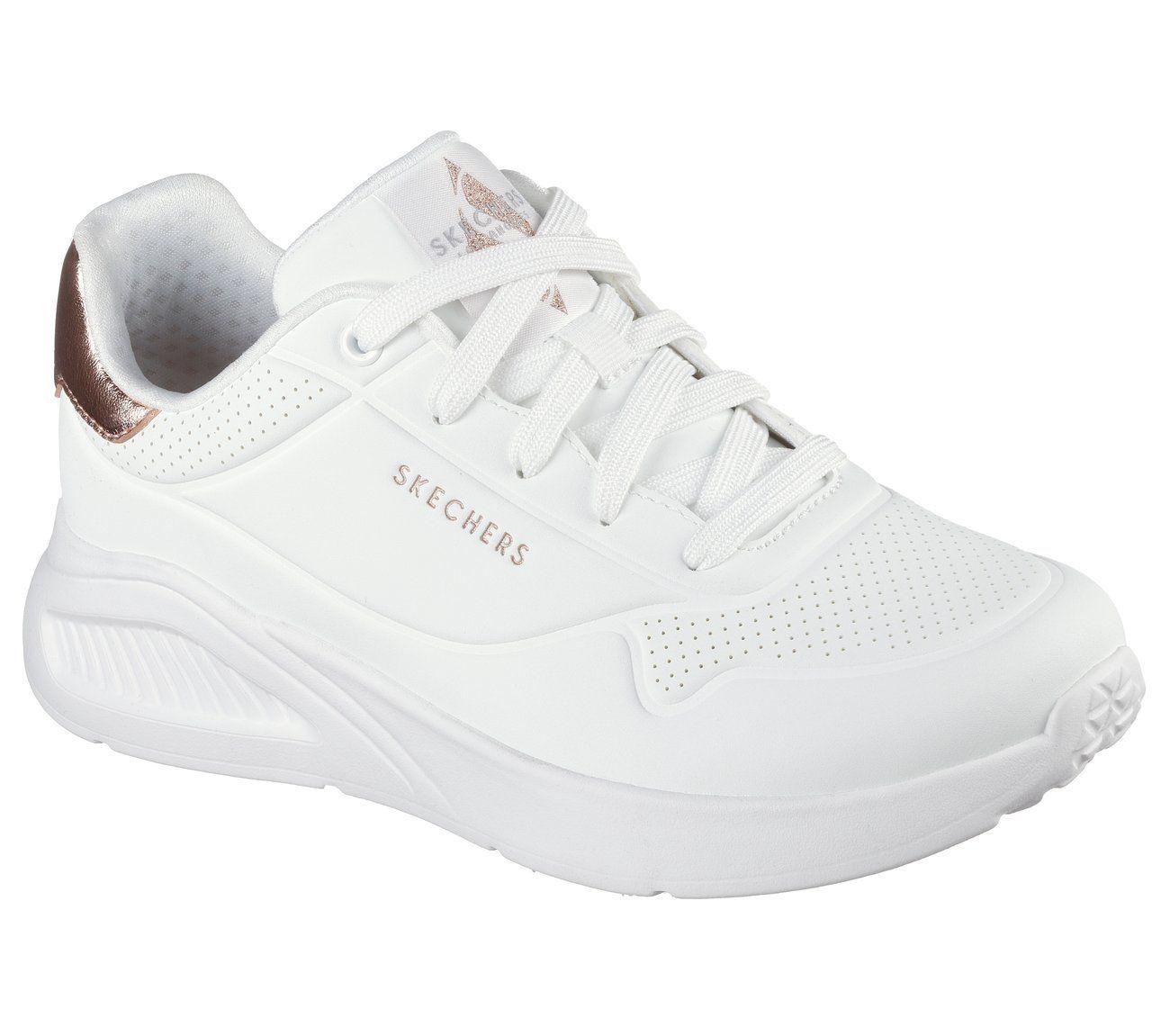 Zapatillas Mujer Uno Lite Shimmer Along Blanco Skechers-2