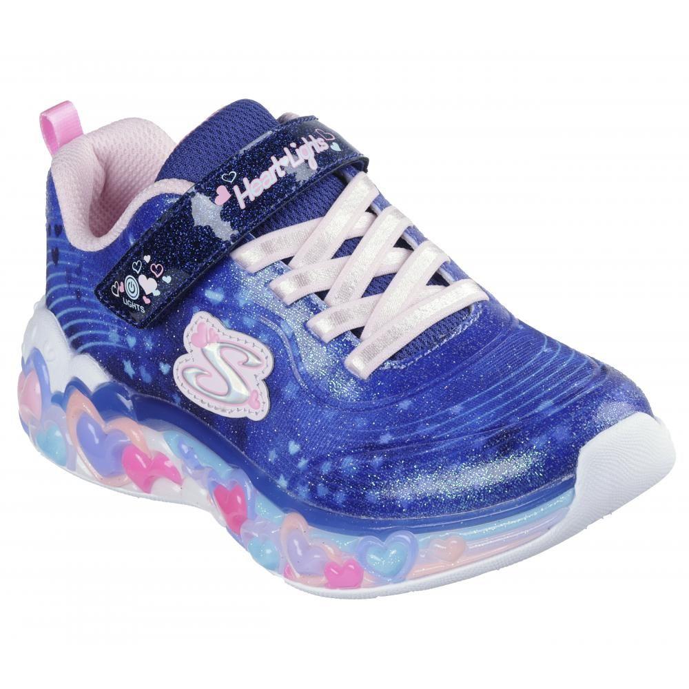 Zapatilla Niña Eternal Heart Lights Azul Skechers-4