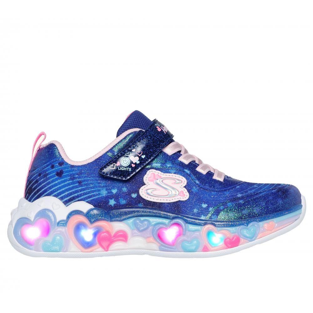 Zapatilla Niña Eternal Heart Lights Azul Skechers-5