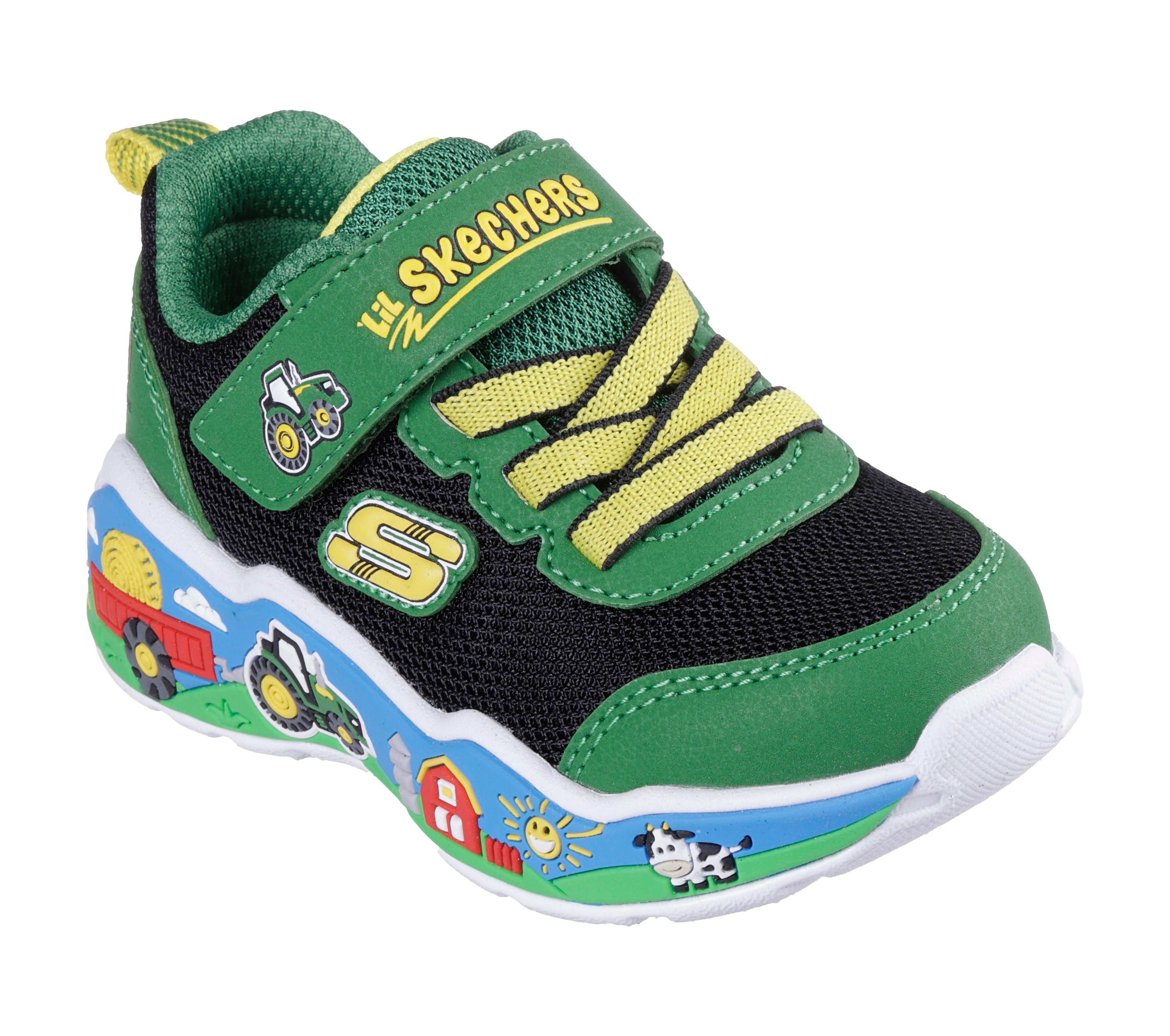 Zapatilla Niño Play Scene Verde BK Skechers-3
