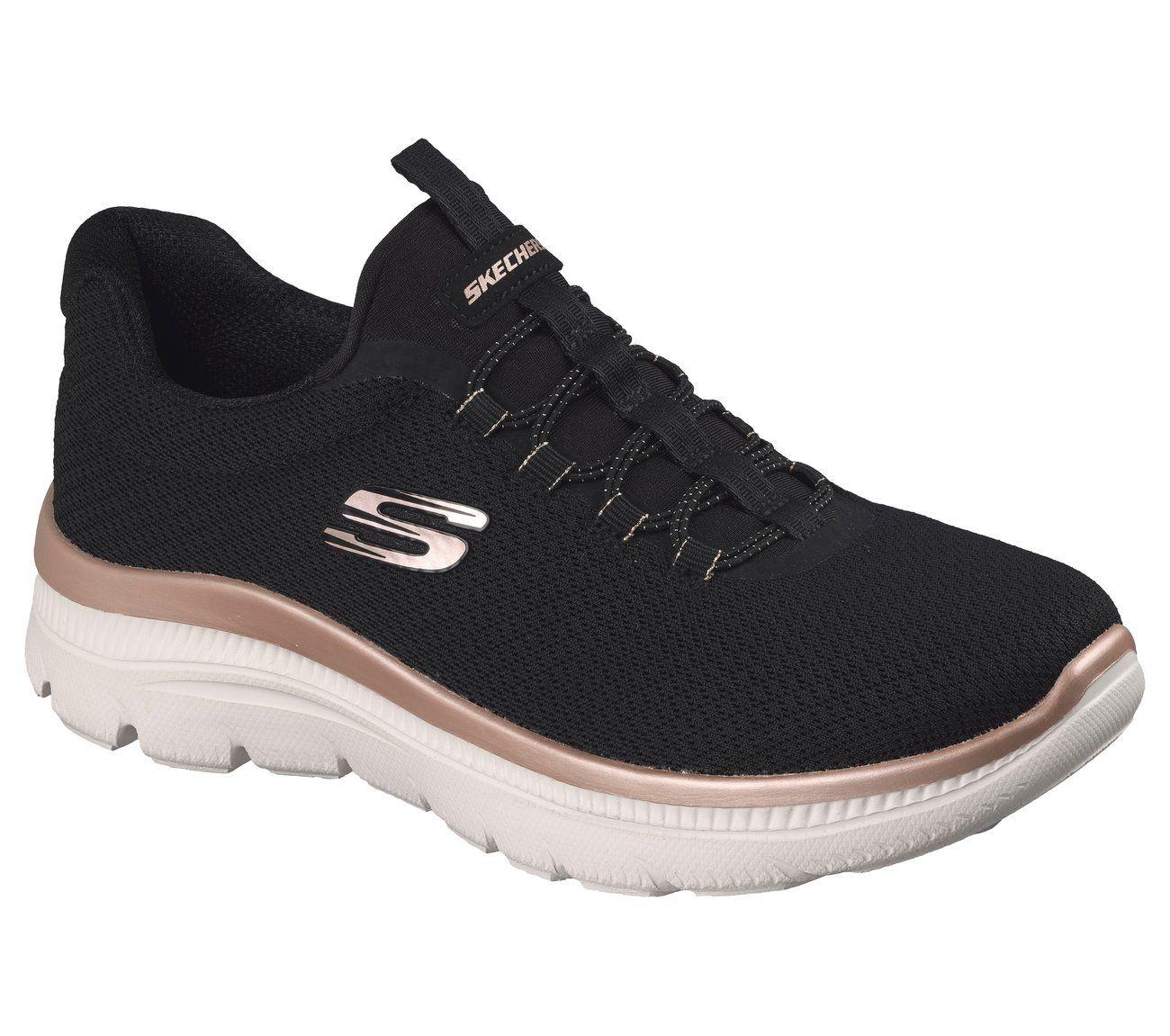 Zapatillas Mujer Summits Plus Golden Drift Negro Skechers-3