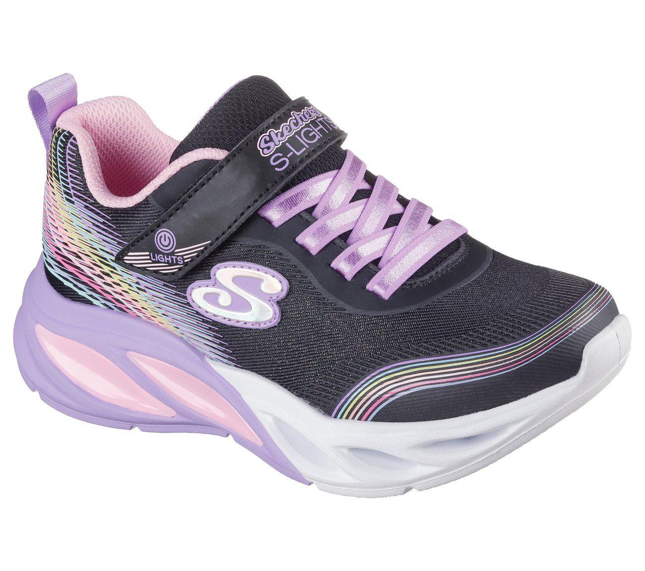 Zapatillas Niña Cosmic Glow Rainbow Beam Negro Skechers-3