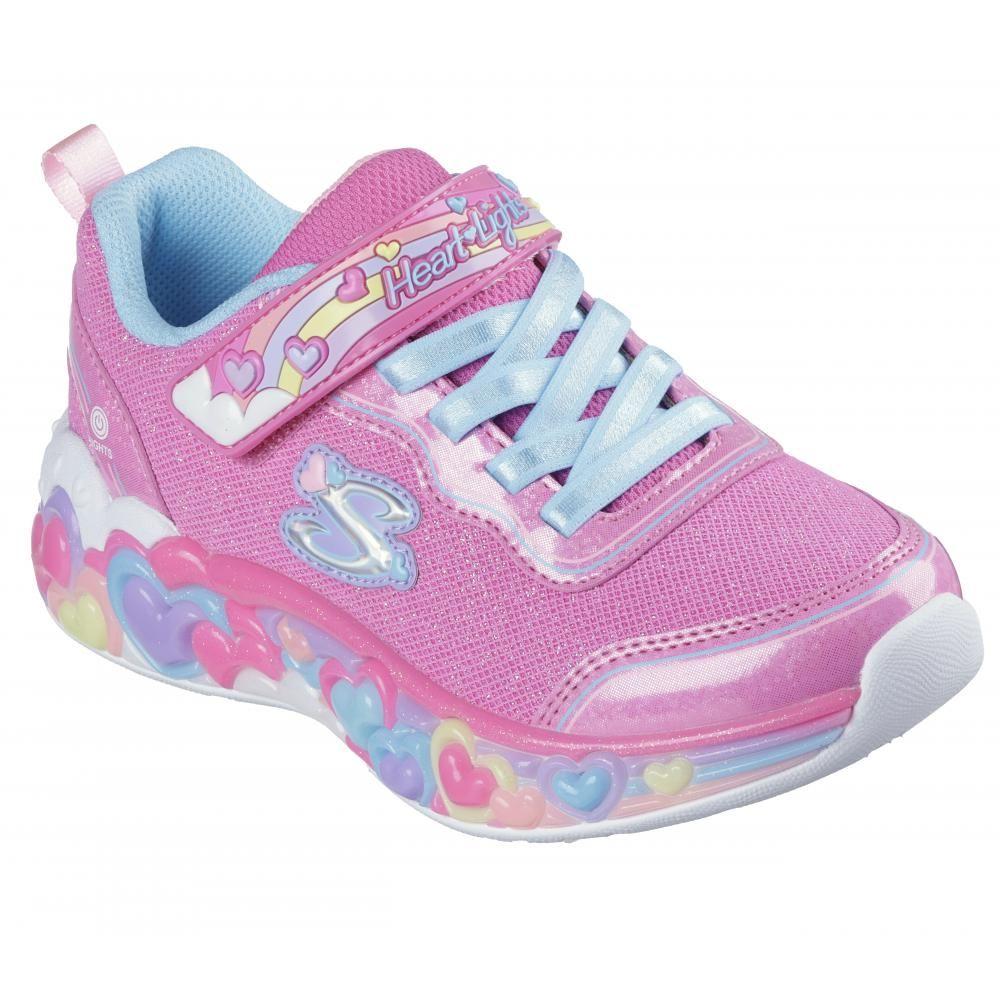 Zapatilla Niña Eternal Heart Lights Ton Of Rosado Skechers-4