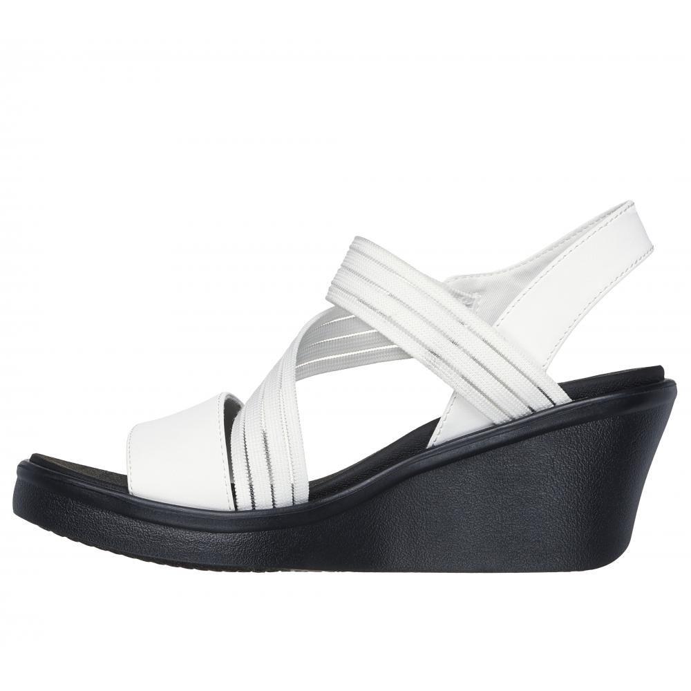 Sandalia Mujer Rumble On My Go To Blanco Skechers-3
