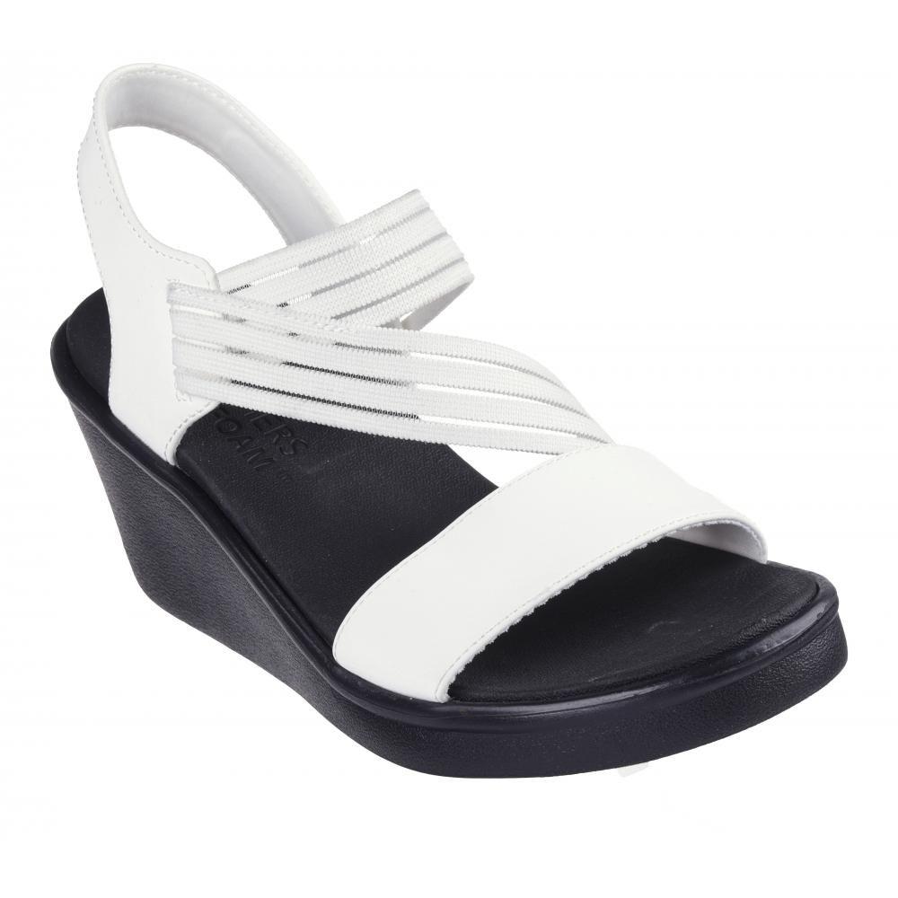 Sandalia Mujer Rumble On My Go To Blanco Skechers-4
