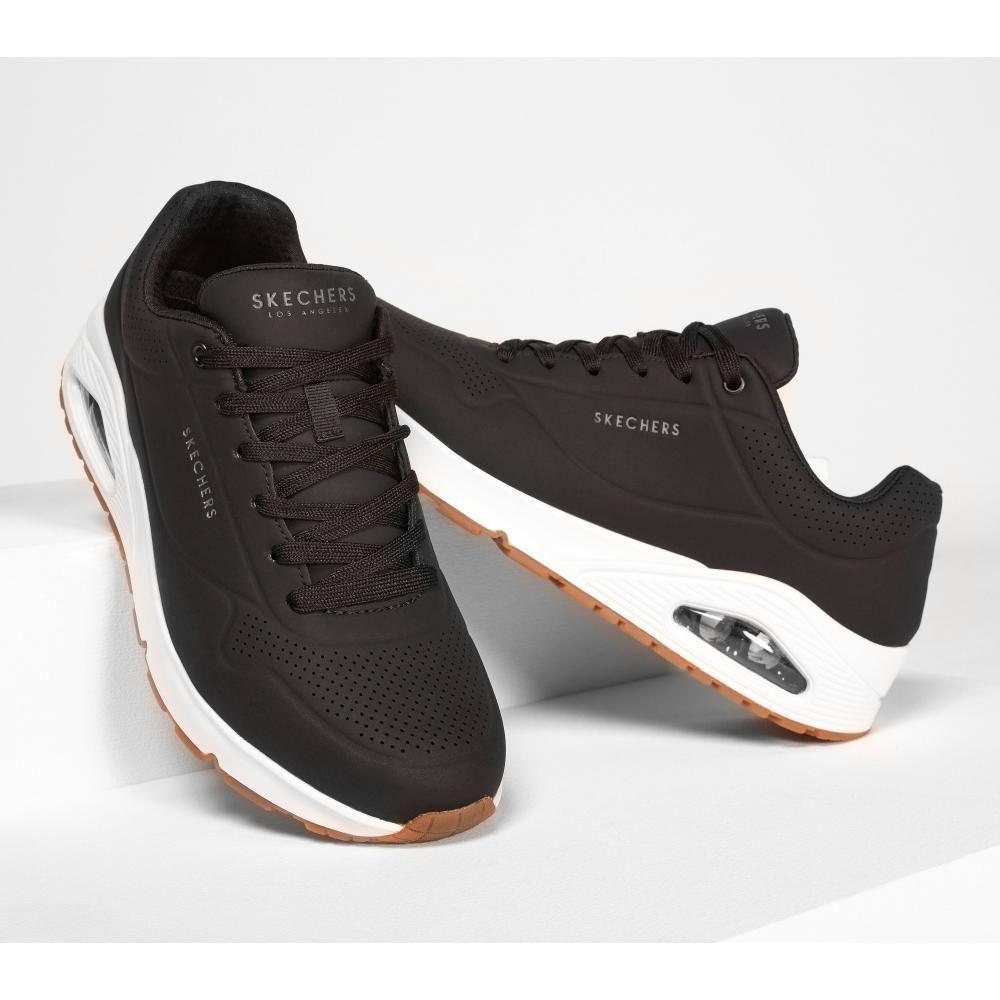 Zapatilla Hombre Uno Stand On Air Negro Skechers-1