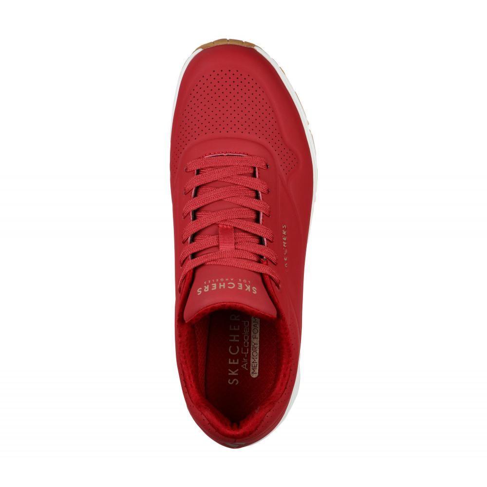 Zapatilla Hombre Uno Stand On Air Rojo Skechers -2