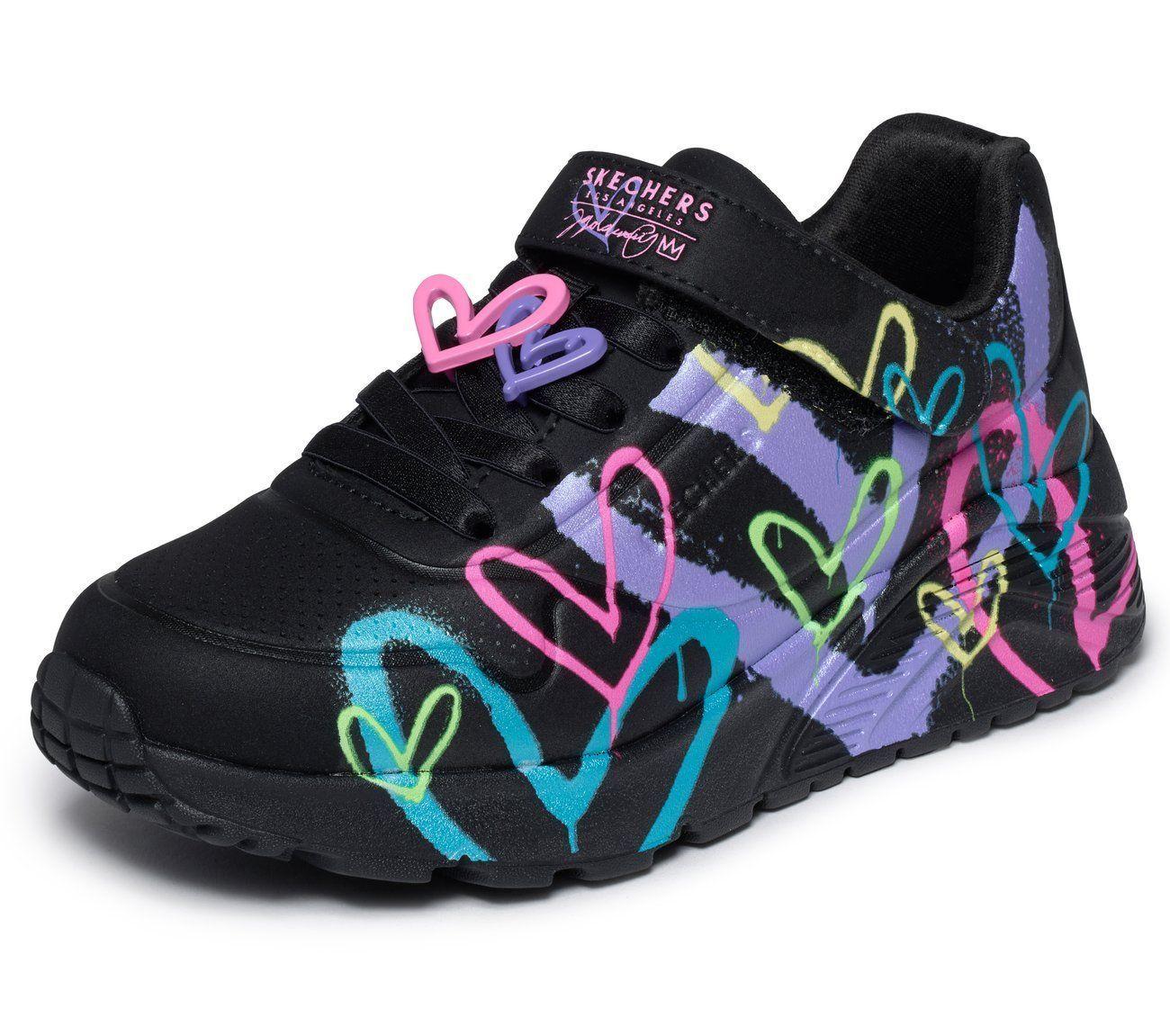 Zapatillas Niña Skechers UNO Lite Heart Status-4