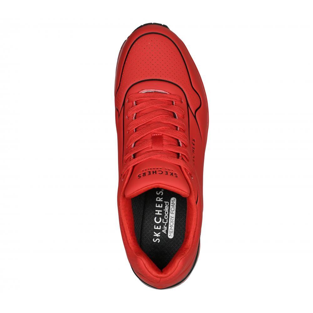 Zapatilla Hombre Uno Lin E Air Rojo BK Skechers-1