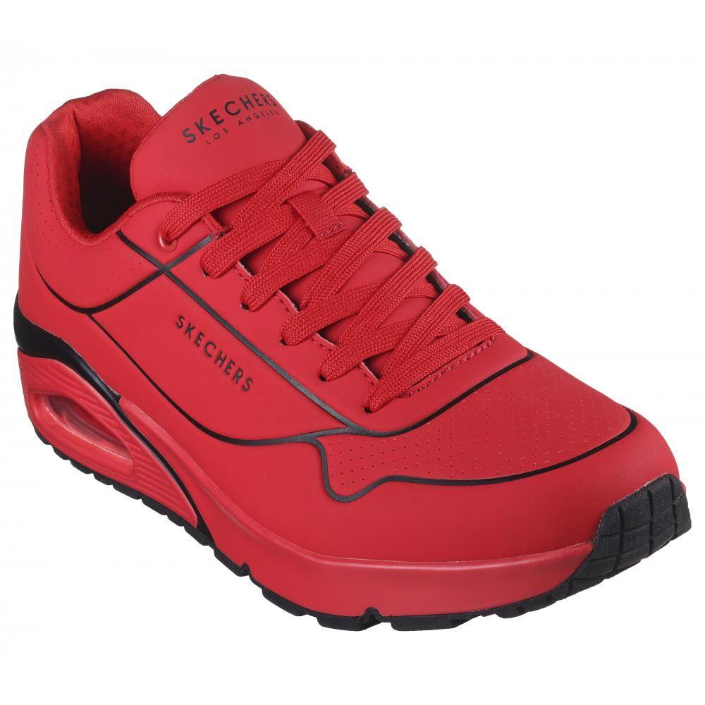 Zapatilla Hombre Uno Lin E Air Rojo BK Skechers-4