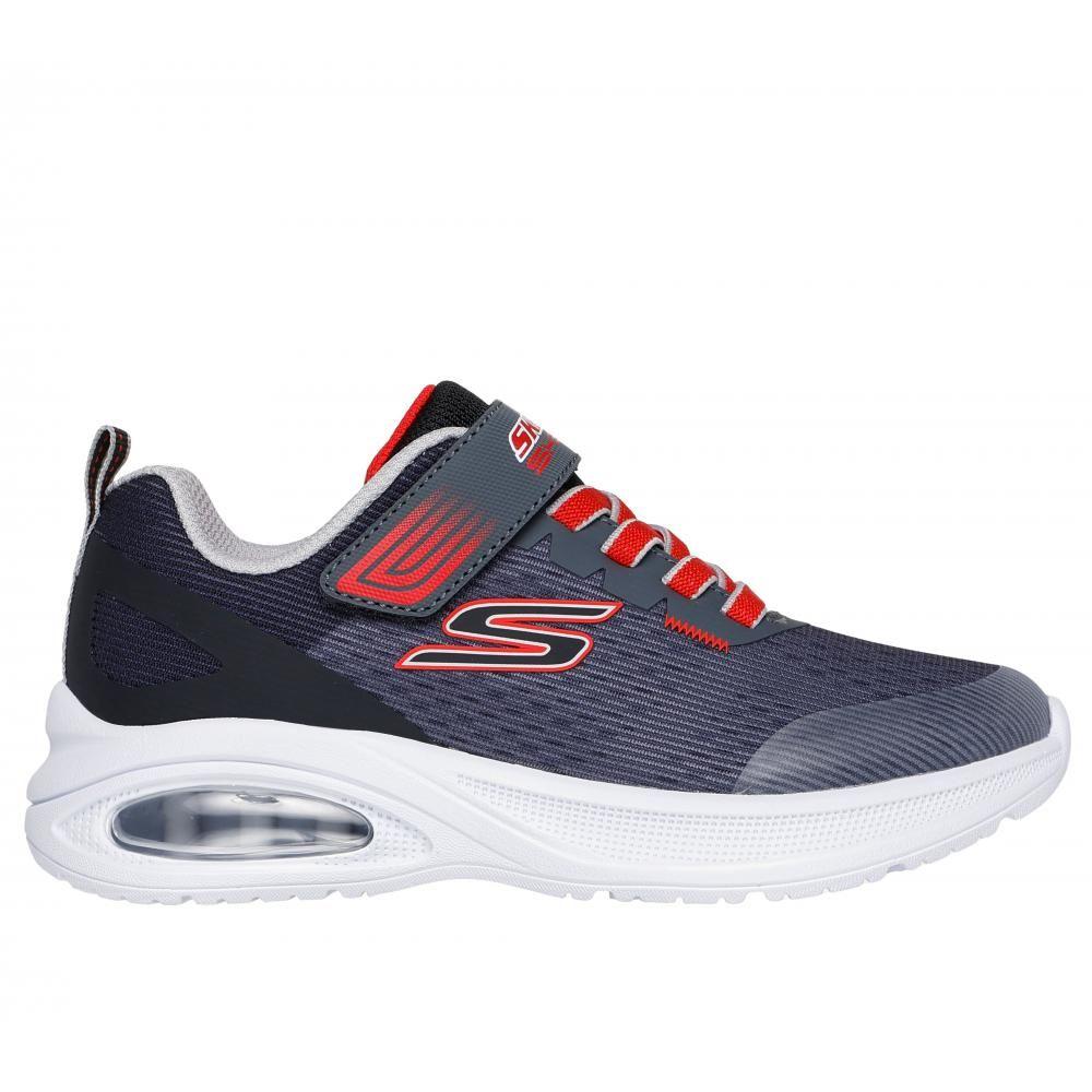 Zapatillas Niño Microspec Max Advance Gris BK Skechers-0