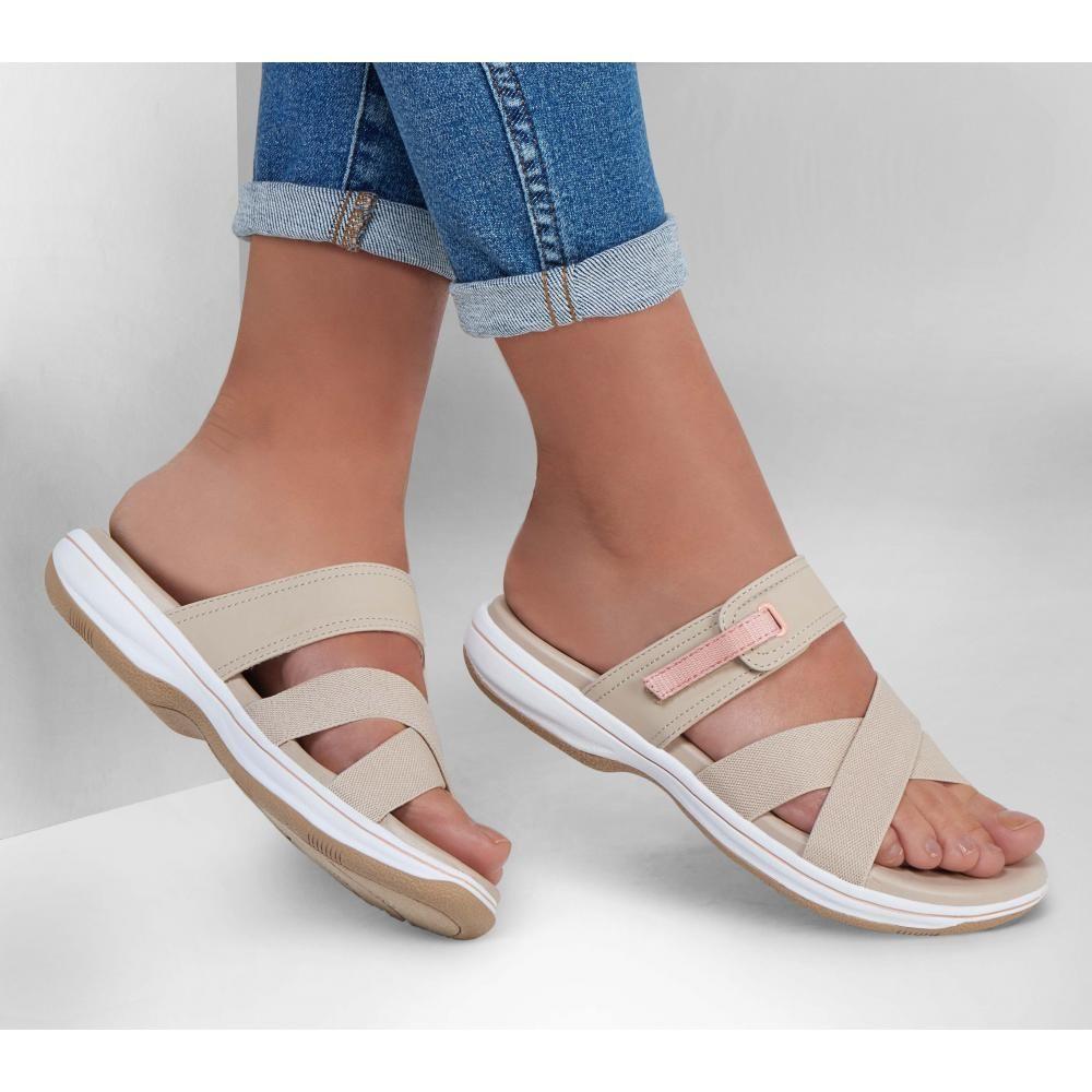 Sandalia Mujer Bayshore Take It Easy Beige Skechers-1