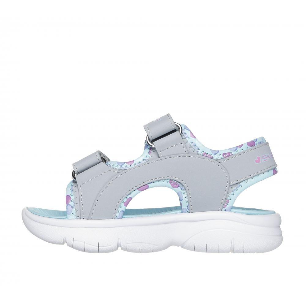 Sandalia Niña Flex Splash Heart Galore Gris Skechers-3
