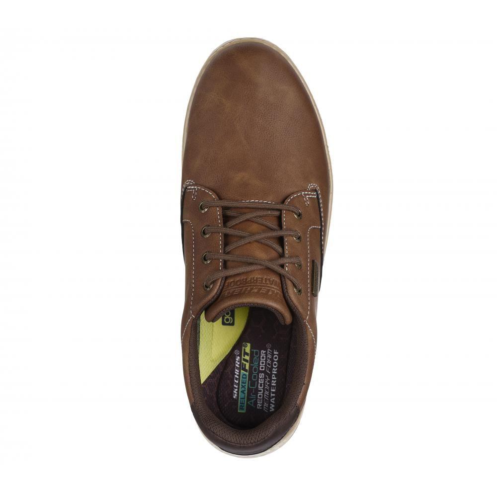 Zapato Hombre Garlan Pryor Café Skechers-1