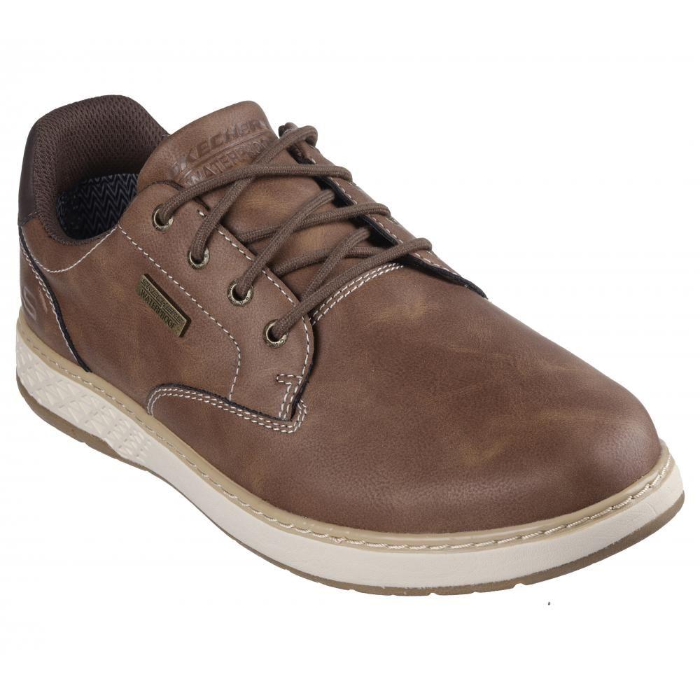 Zapato Hombre Garlan Pryor Café Skechers-4