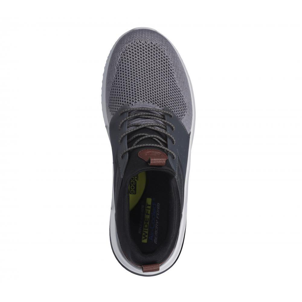 Zapatos Hombre Delson 3.0 Cicada Gris Skechers-1