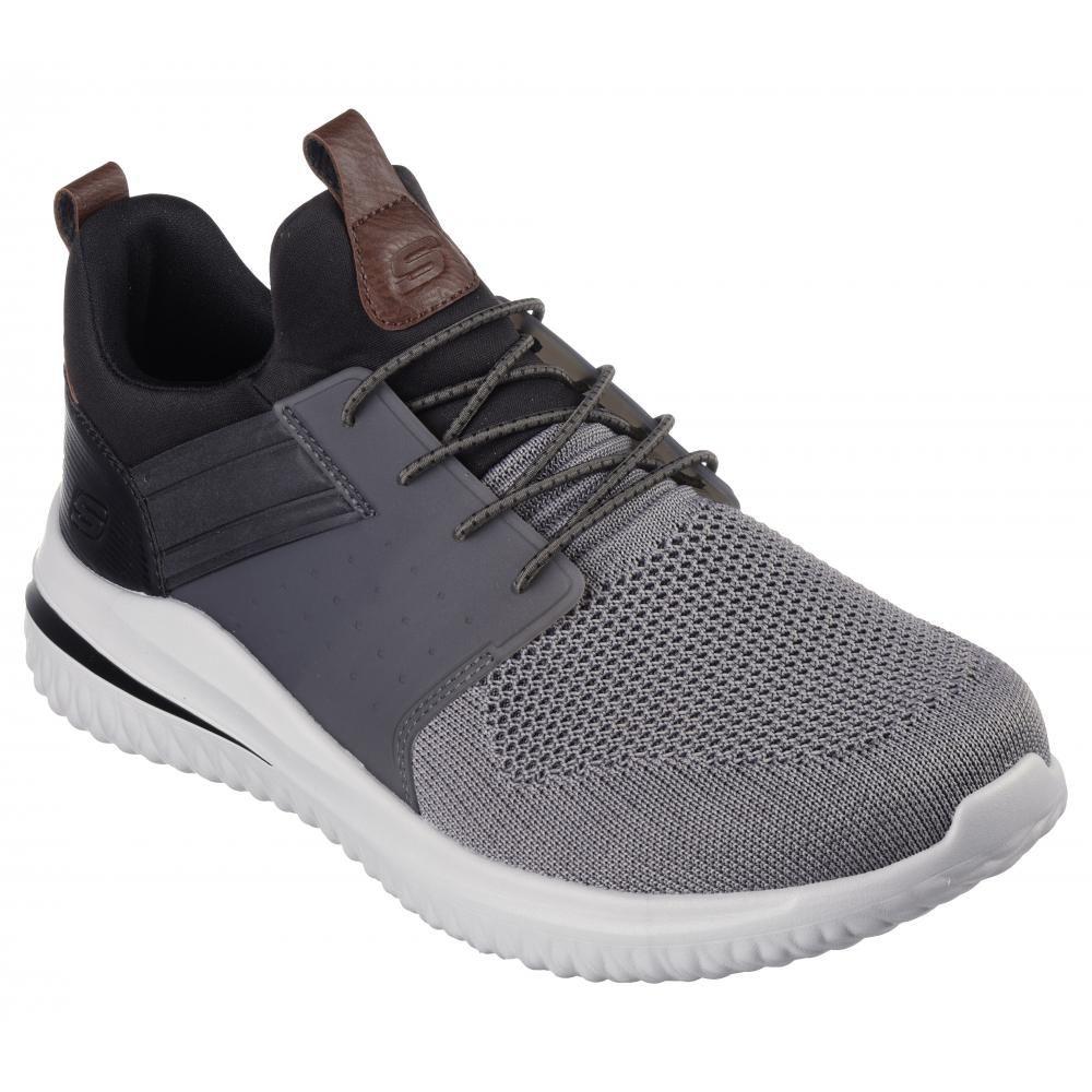 Zapatos Hombre Delson 3.0 Cicada Gris Skechers-4