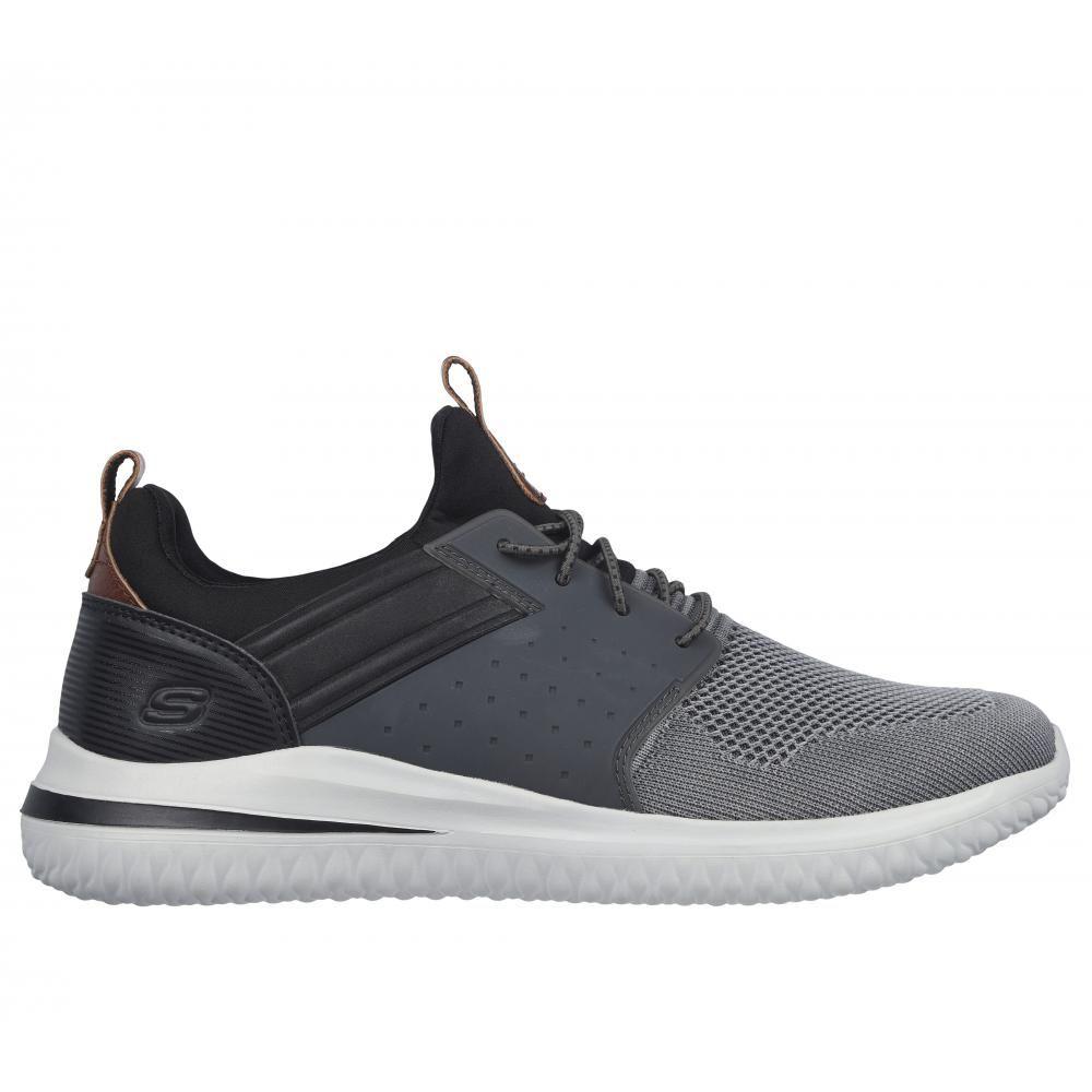 Zapatos Hombre Delson 3.0 Cicada Gris Skechers-5