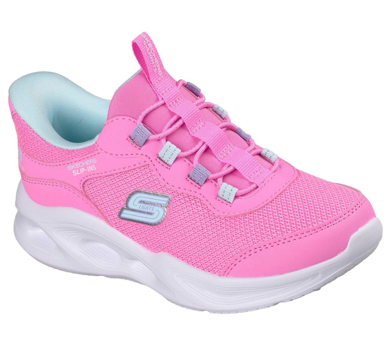 Zapatillas Niña Slip-ins Sola Glow Blanco rosado Skechers-3