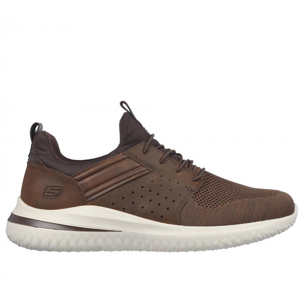 Zapatos Hombre Delson 3.0 Cicada Café Skechers-0