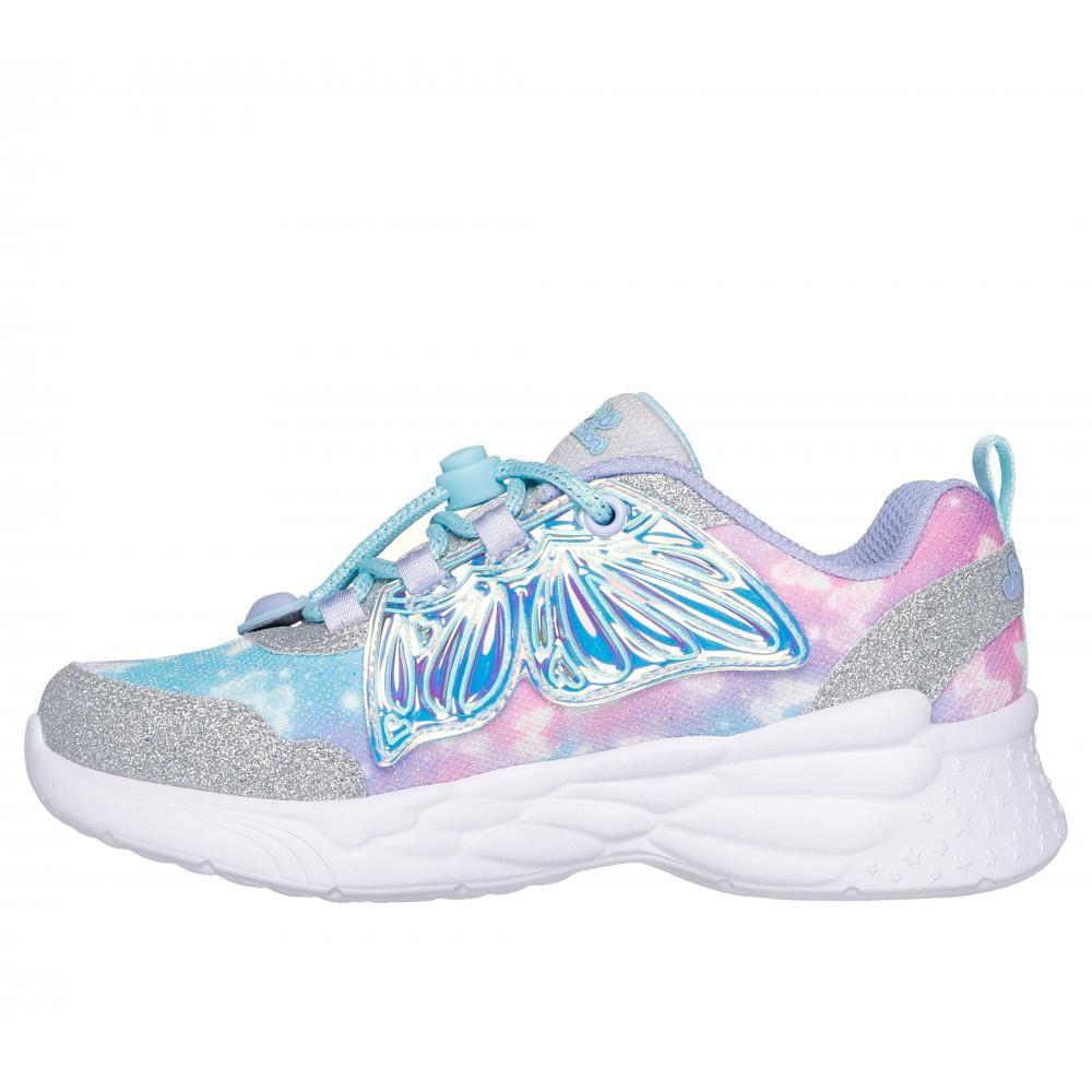 Zapatilla Niña Dream Racer Wing Brites Gris Skechers-3