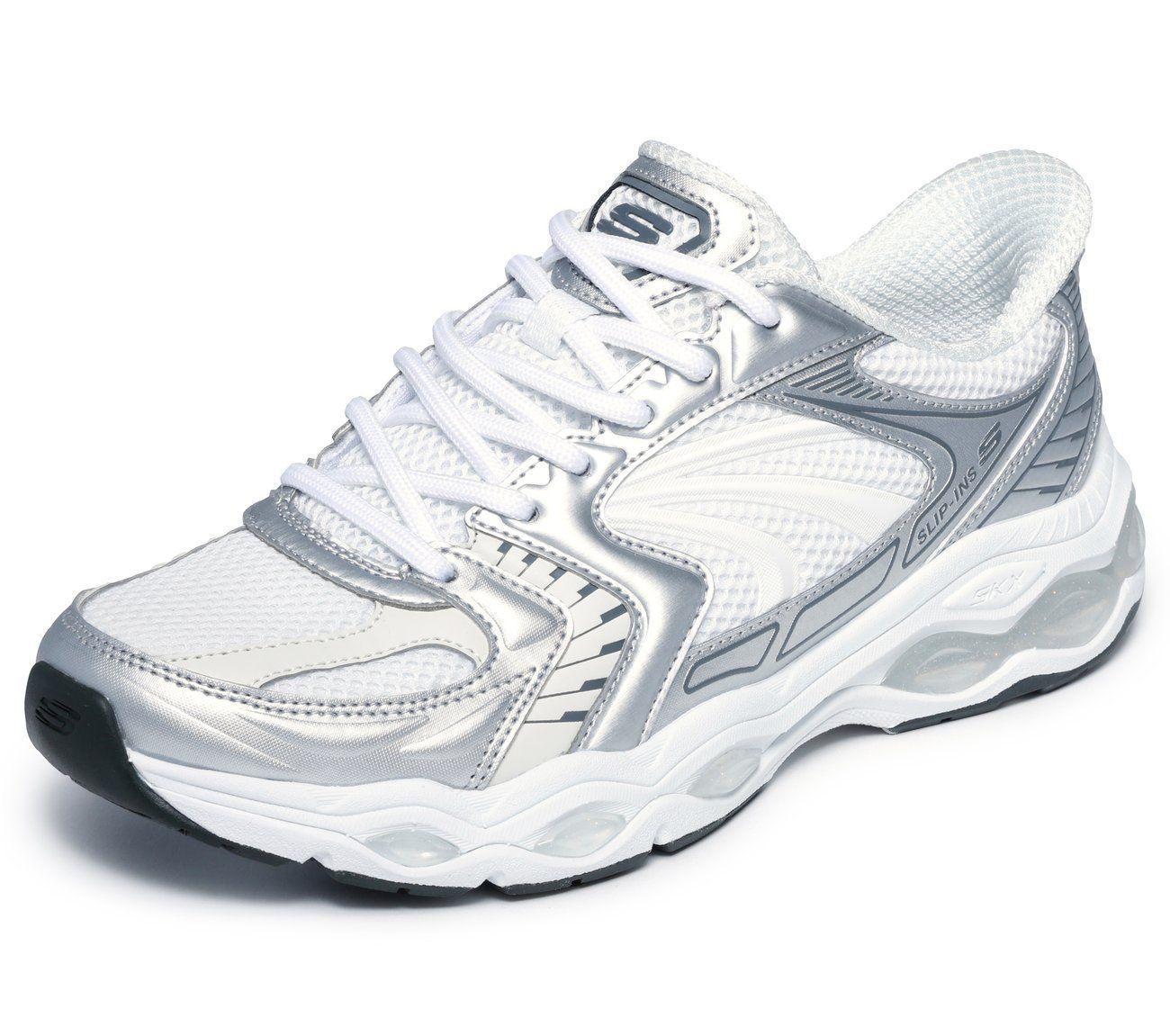 Zapatillas Mujer Slip-ins Skech-Gel Blanco plateado Skechers-4