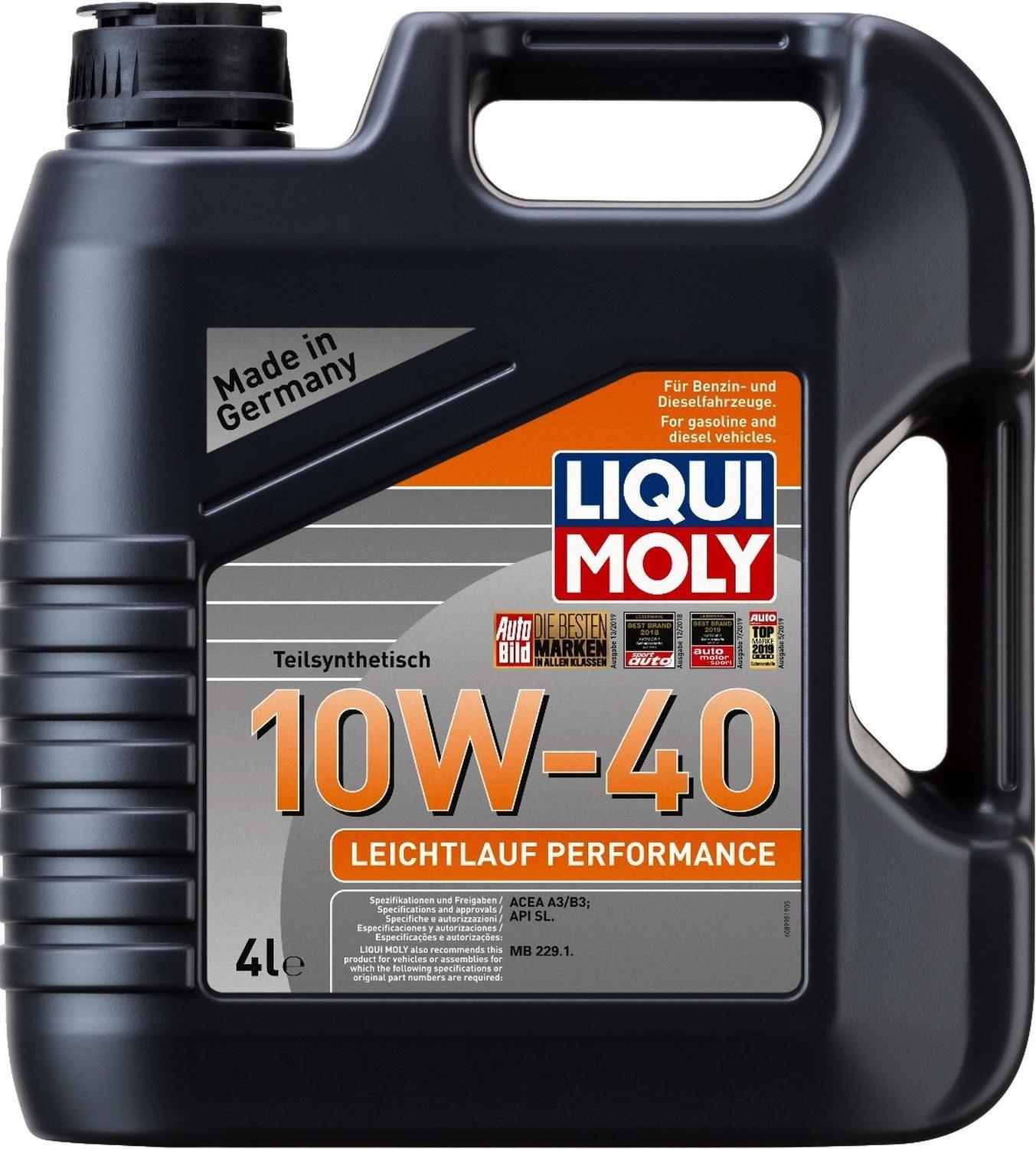 Aceite De Motor Leichtlauf Performance 10w40 Liqui Moly 4lts-0
