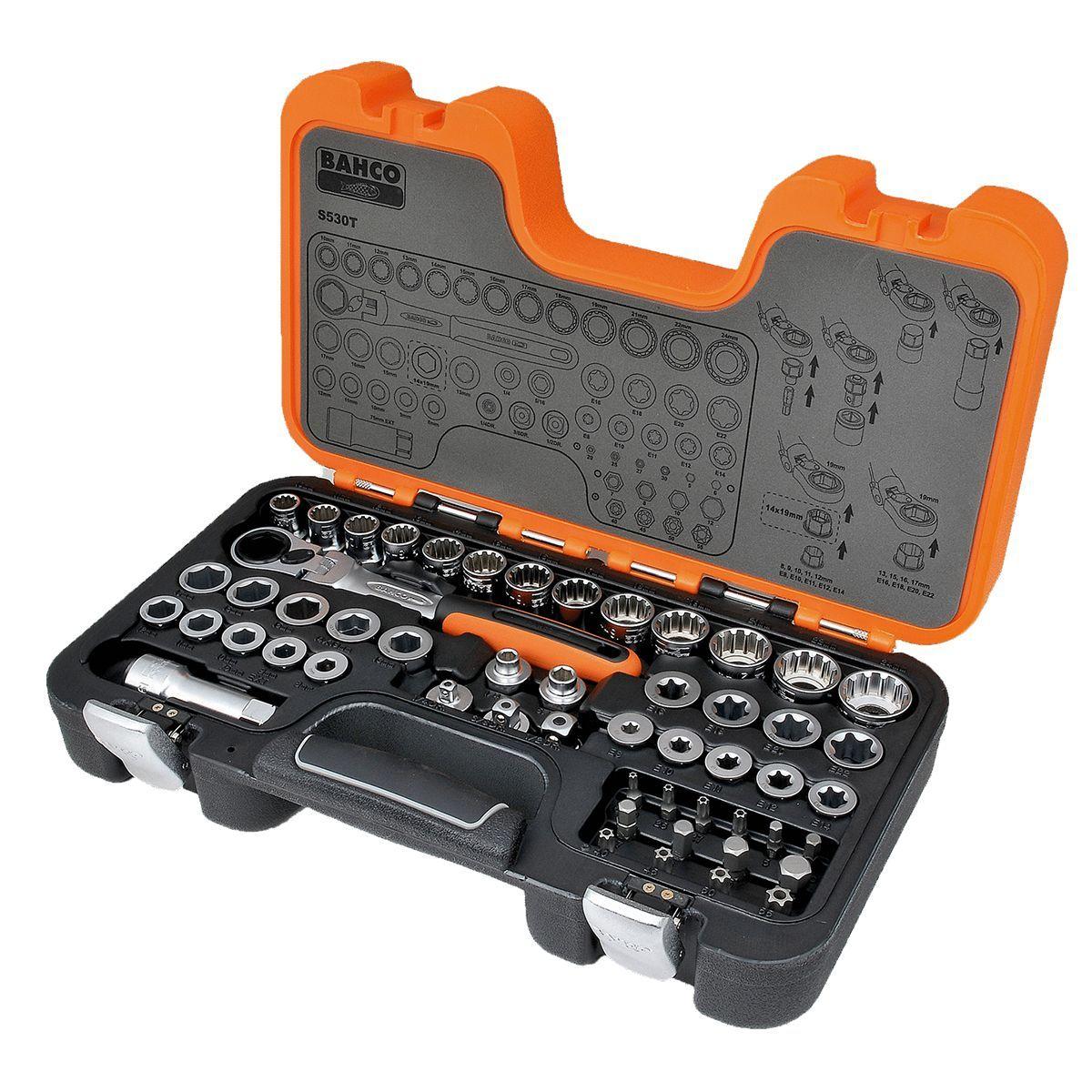 Juego 53 Herramientas Dados Pasantes Chicharra S530t Bahco-3