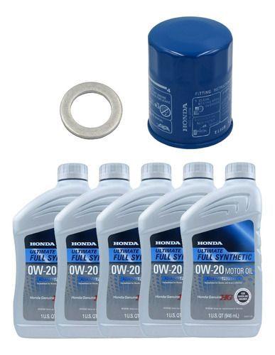 Pack Filtro Aceite + Golilla + 5 Aceites 0w20 Honda Ultimate-0