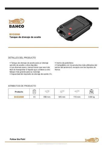 Bandeja Batea Recolector Recogedor Aceite Bod2008 Bahco 8lt-3