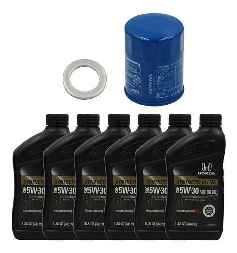 Pack Filtro Aceite + Golilla + 6 Aceites 5w30 Honda Original-0
