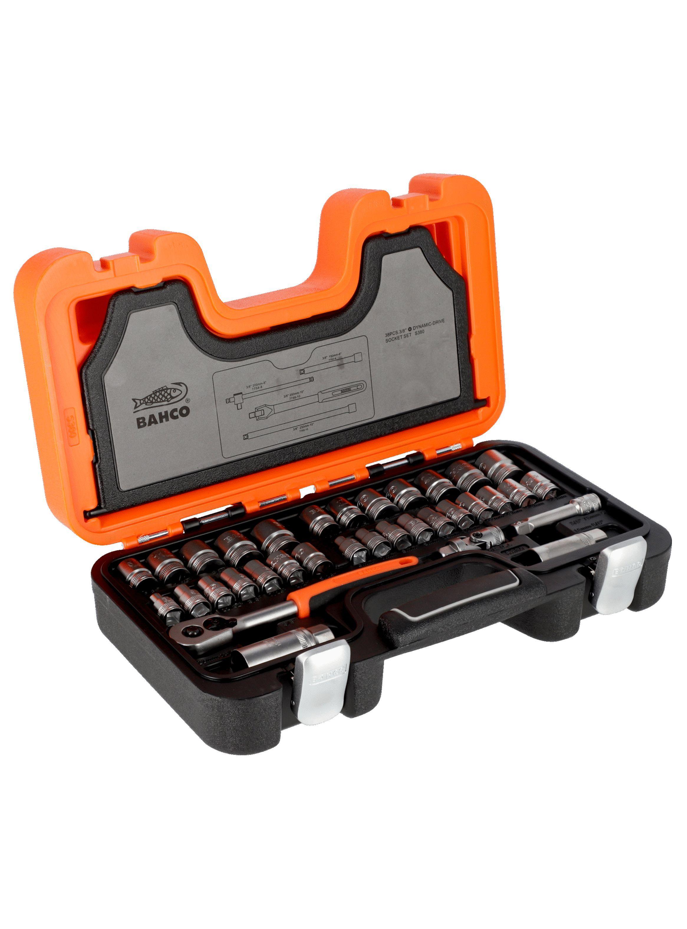 Juego De 38 Herramientas Dados 3/8 De 6 A 22mm S380 Bahco-2