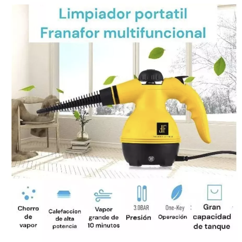 Limpiador Vapor Multiusos Alta Presión Potente 1050w-1