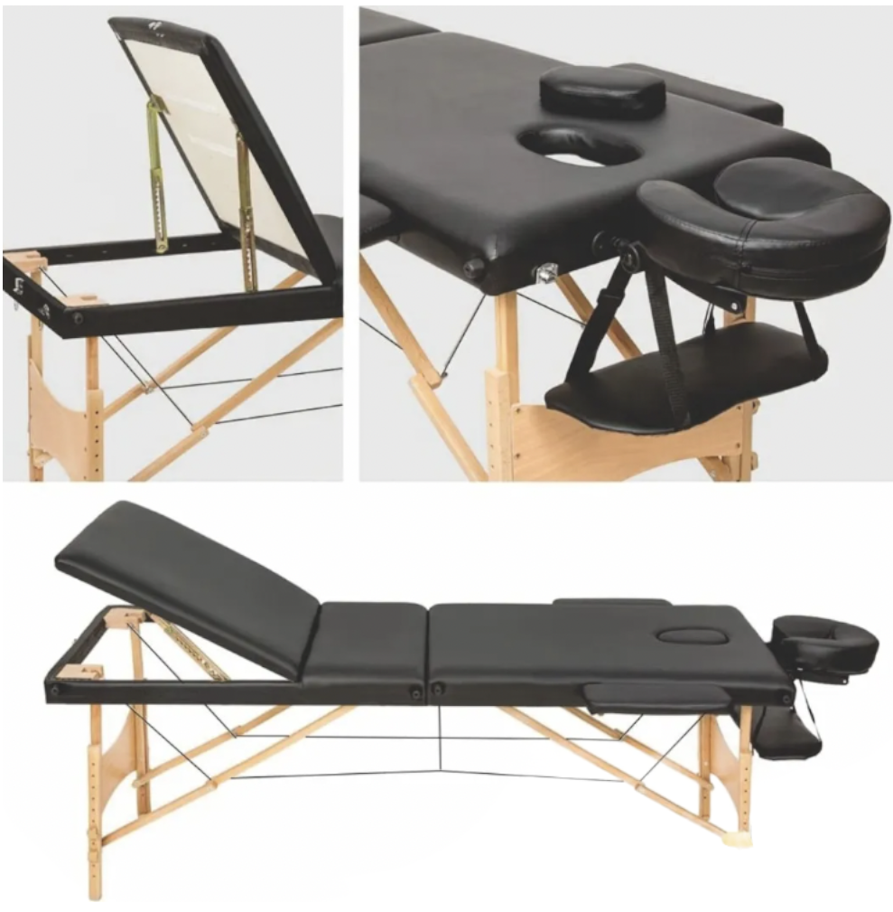 Camilla Portatil Masaje Plegable Maleta Resistente 3 cuerpos-5