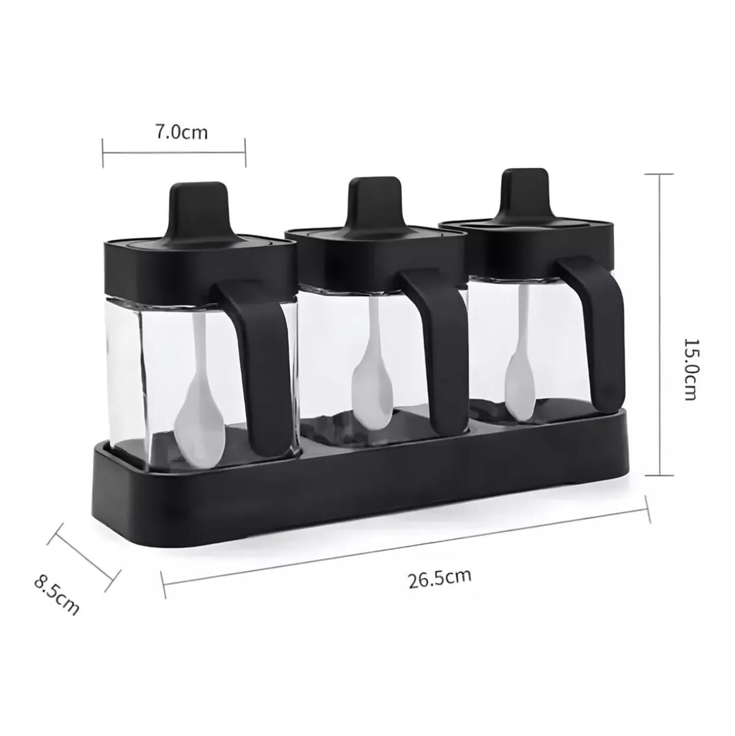 Especieros Condimentero 3 Set De Vidrio-2