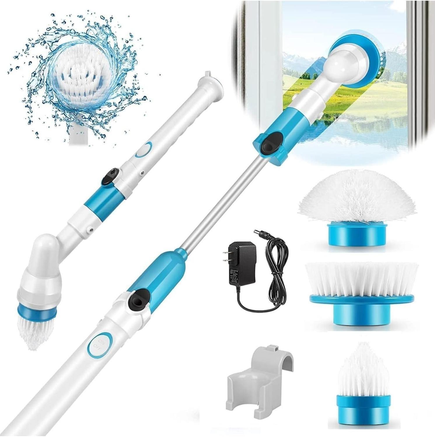 Cepillo Electrico Recargable Multiuso Con Mango Extensible-0