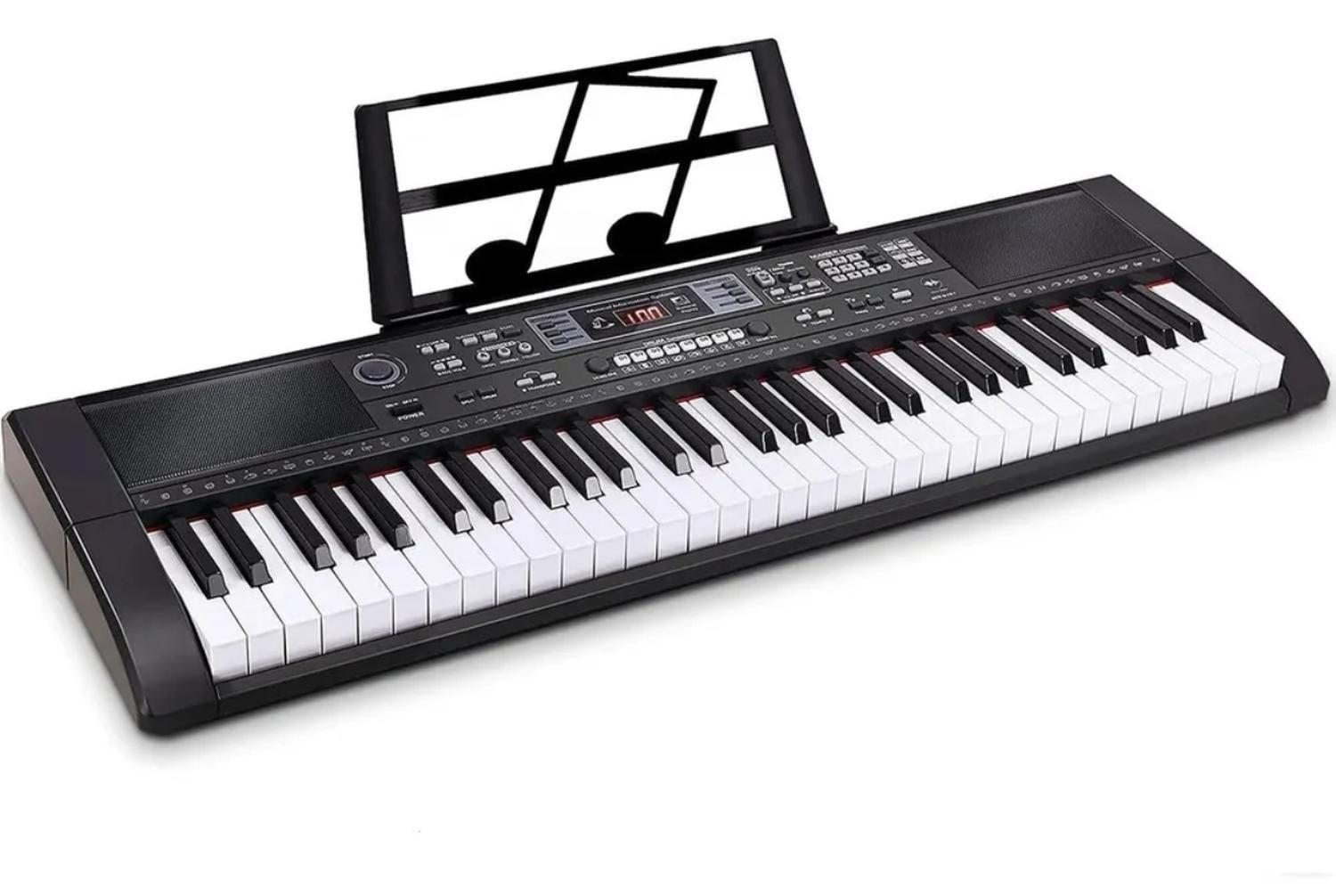 Piano Musical 61 Teclas Con Microfono Teclado Con Pantalla LCD-3