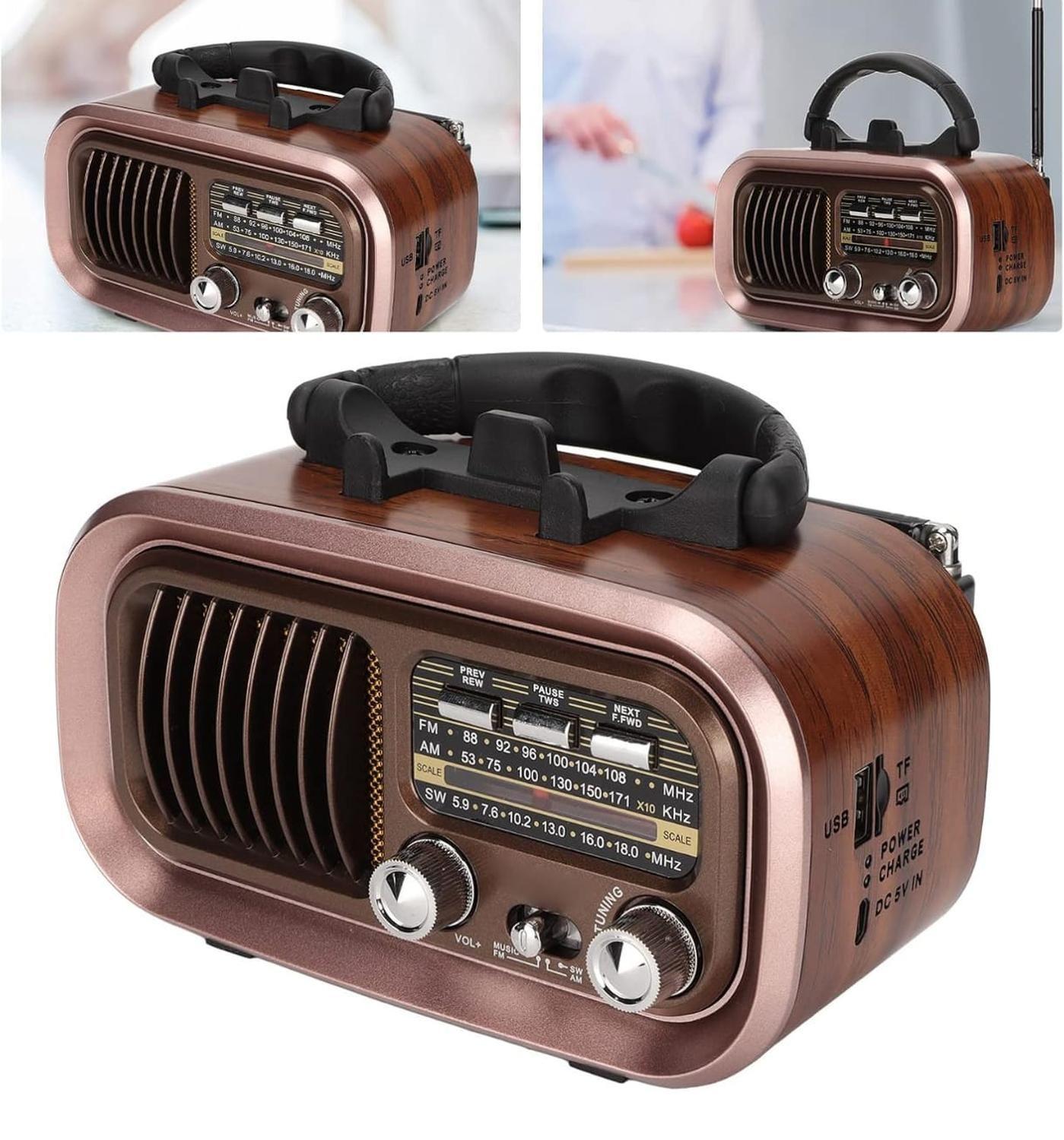 Radio Vintage Solar Recargable USB-2