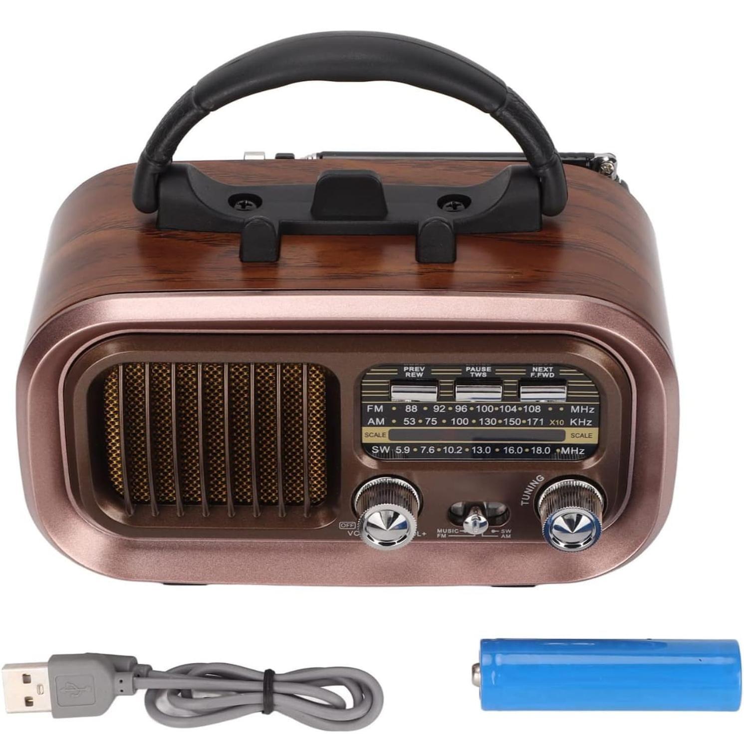 Radio Vintage Solar Recargable USB-3