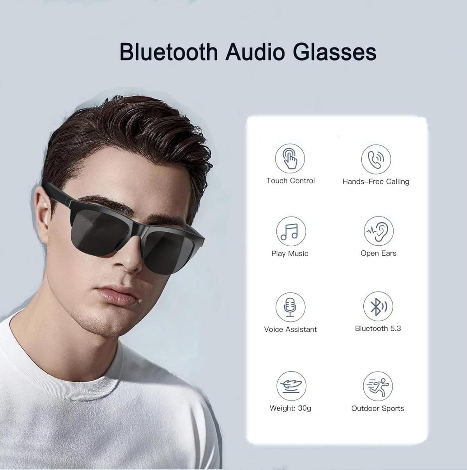 Lentes De Sol Recargable Con Parlante Bluetooth-1