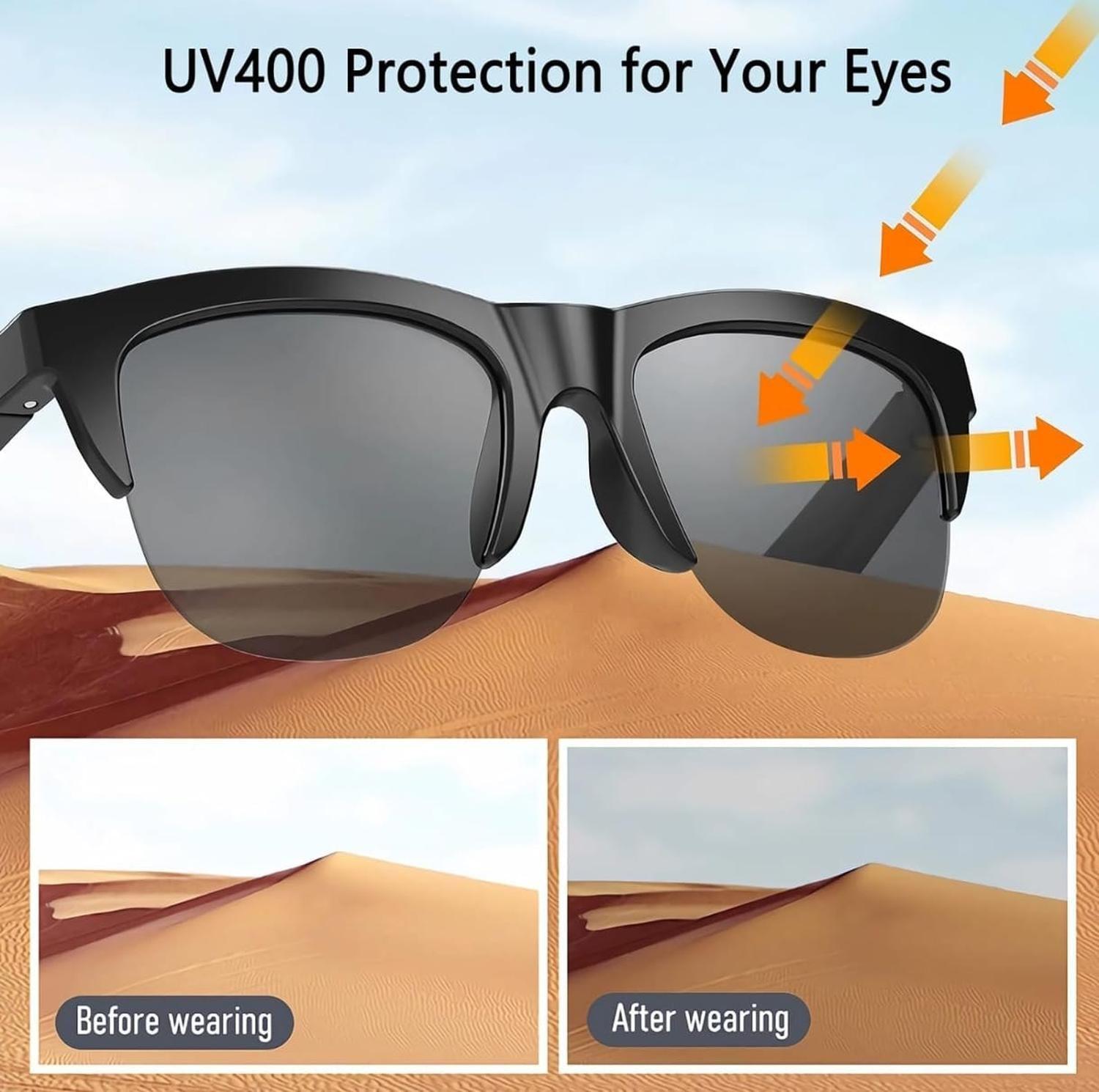 Lentes De Sol Recargable Con Parlante Bluetooth-4