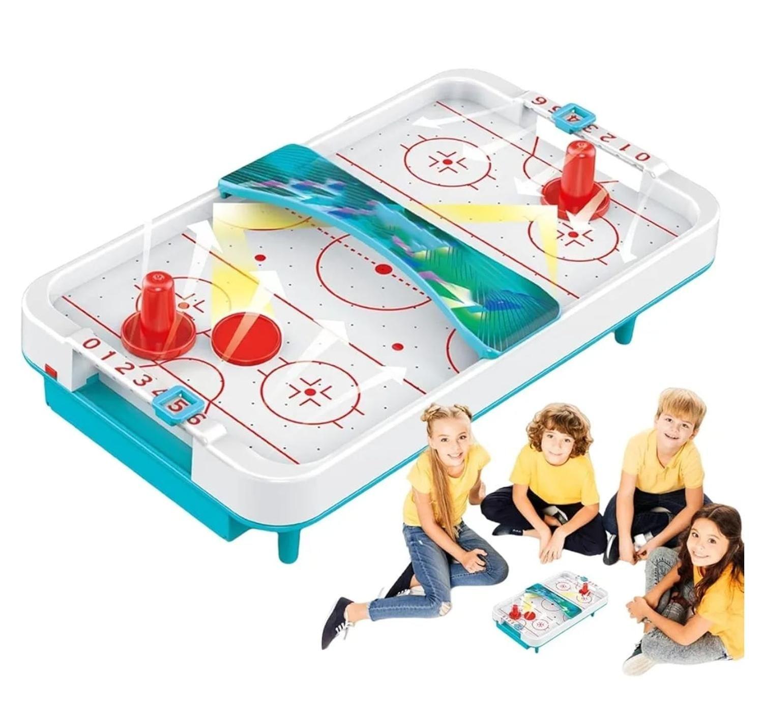 Juego De Hockey De Mesa Infantil Portatil Con Marcador-2
