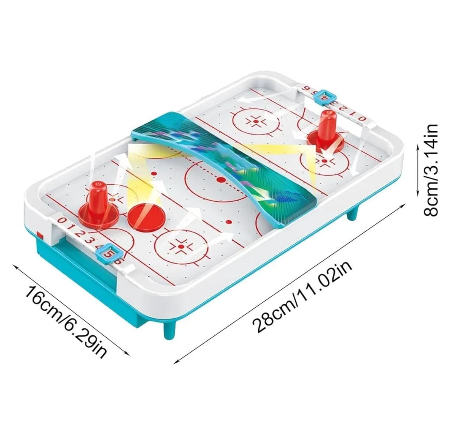 Juego De Hockey De Mesa Infantil Portatil Con Marcador-3