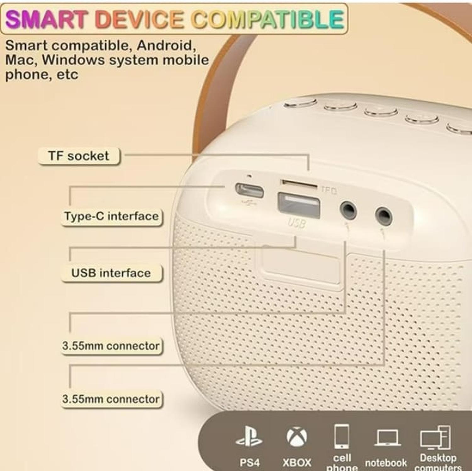 Parlante Bluetooth Con Luz Y 1 Microfono-3