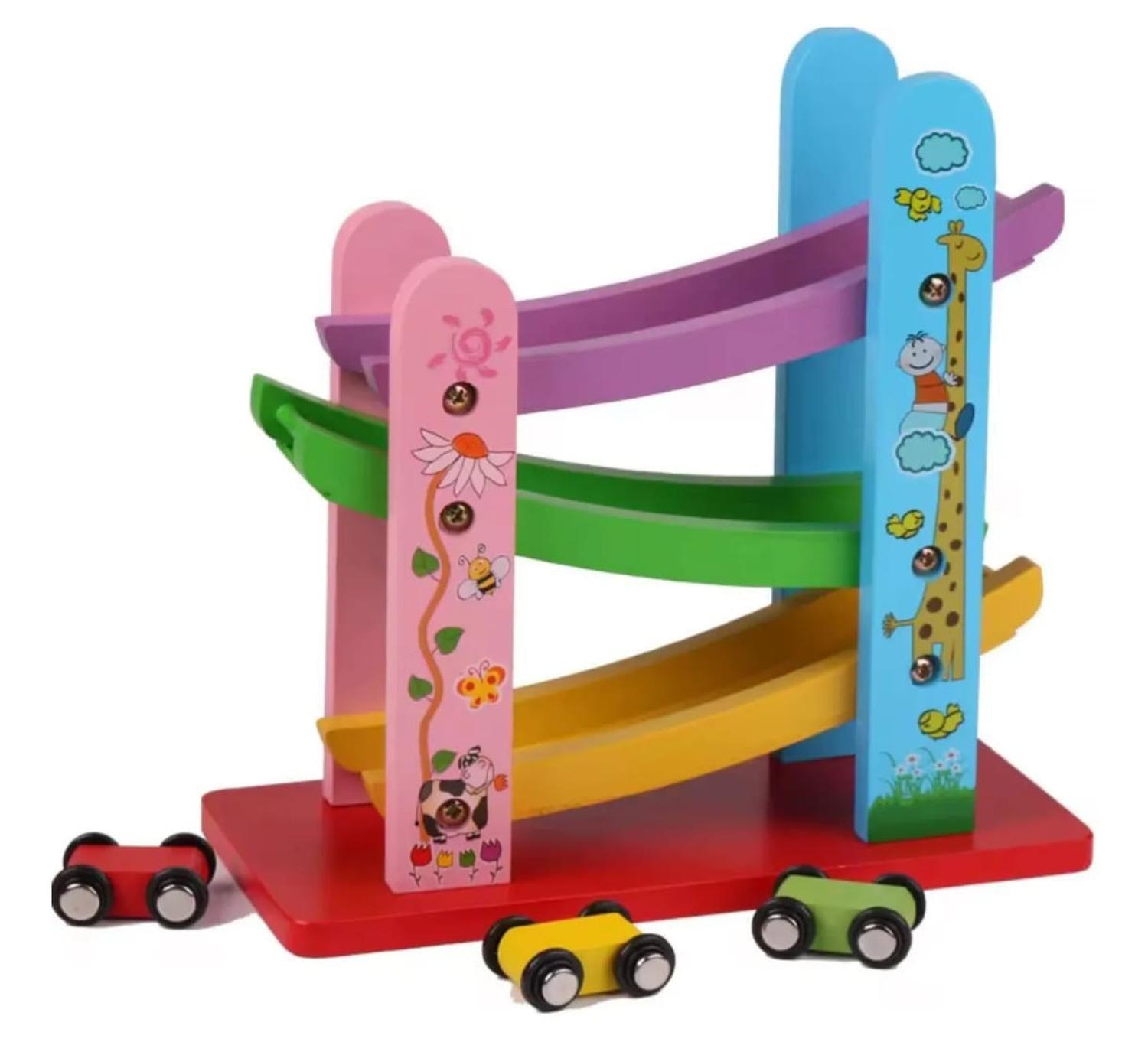 Pista De Autos De Madera 3 Niveles-2